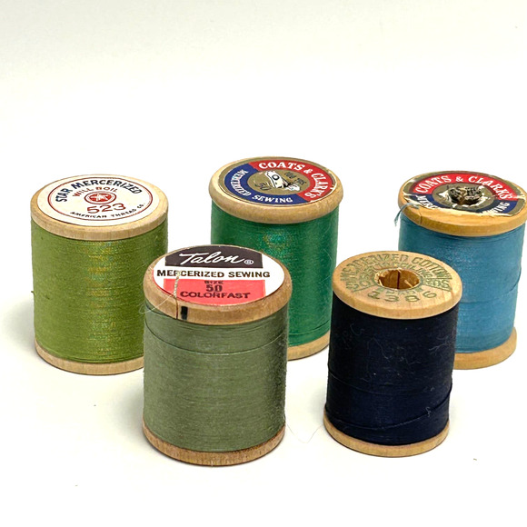 Vintage Thread on Wooden Spools Lot of 30 - Picture 9 of 12